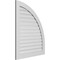 Ekena Millwork Quarter Round Top Right Surface Mount PVC Gable Vent w/ 3-1/2"W x 1"P Standard Frame, 34"W x 42"H GVPQR34X4201SF - alternate 3